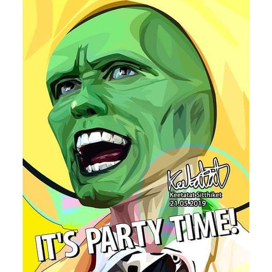 The Mask Dark Horse Party Time Pop Art Poster Wall Decoration Drawing