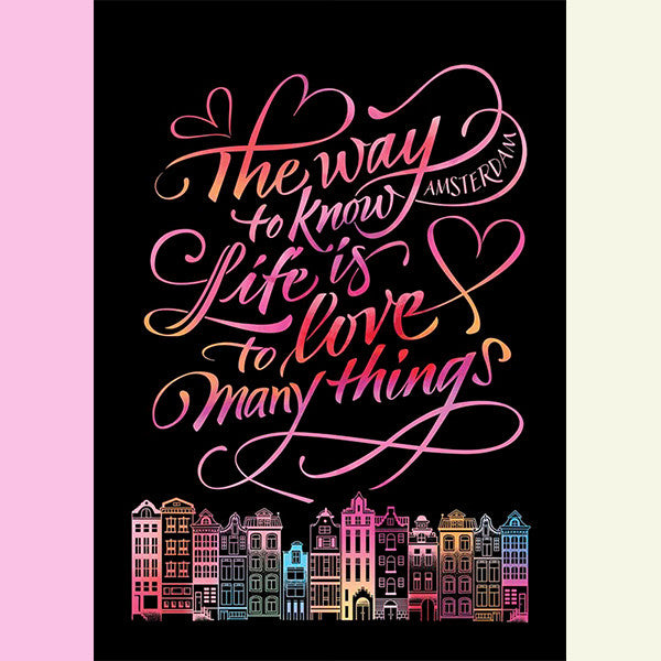 Lago Scratch Postcard Calligraphy - Amsterdam
