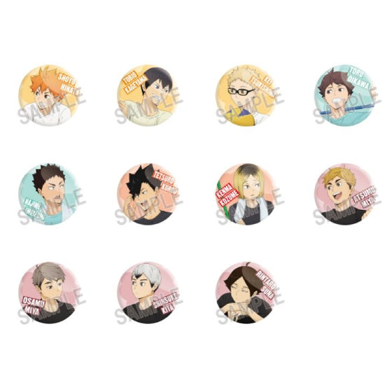 Haikyu!! Cleaning Trading Can Badge Box 排球少年 (Set of 11)
