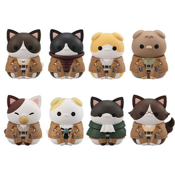 MEGA CAT PROJECT Attack on Titan 進擊的巨人 Attack on Tinyan Gathering Scout Regiment danyan! (set of 8)