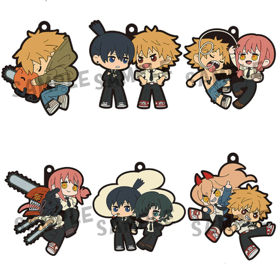 Rubber Mascot Buddycolle Chainsaw Man (set of 6) 鏈鋸人 電鋸人 淀治 電次 帕瓦 瑪奇瑪 真紀真