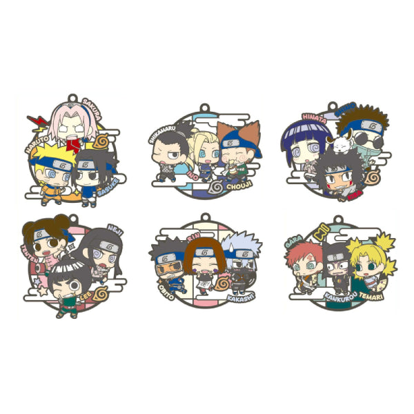 Rubber Mascot Buddycolle NARUTO three-man cell! (repeat) 火影忍者 (box of 6)