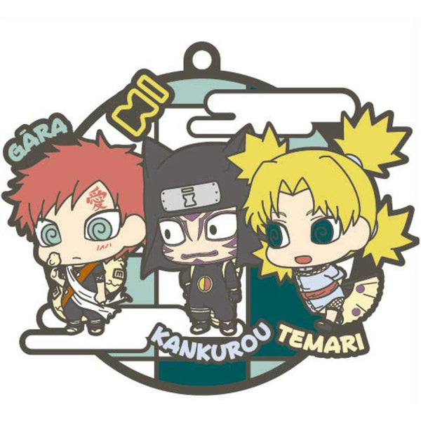 Rubber Mascot Buddycolle NARUTO three-man cell! (repeat) 火影忍者 (box of 6)