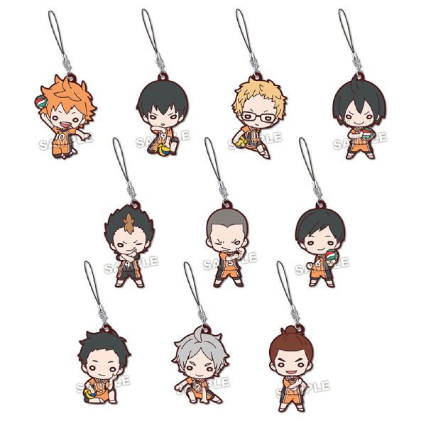 Nitotan Haikyu!! Karasuno High School Second Uniform Rubber Mascot (set of 10) 排球少年 烏野高校