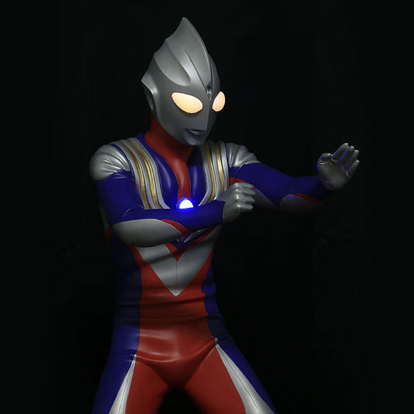 3D Ultraman Tiga LED Light Eyes 80cm Figure Kaiyodo Art Master